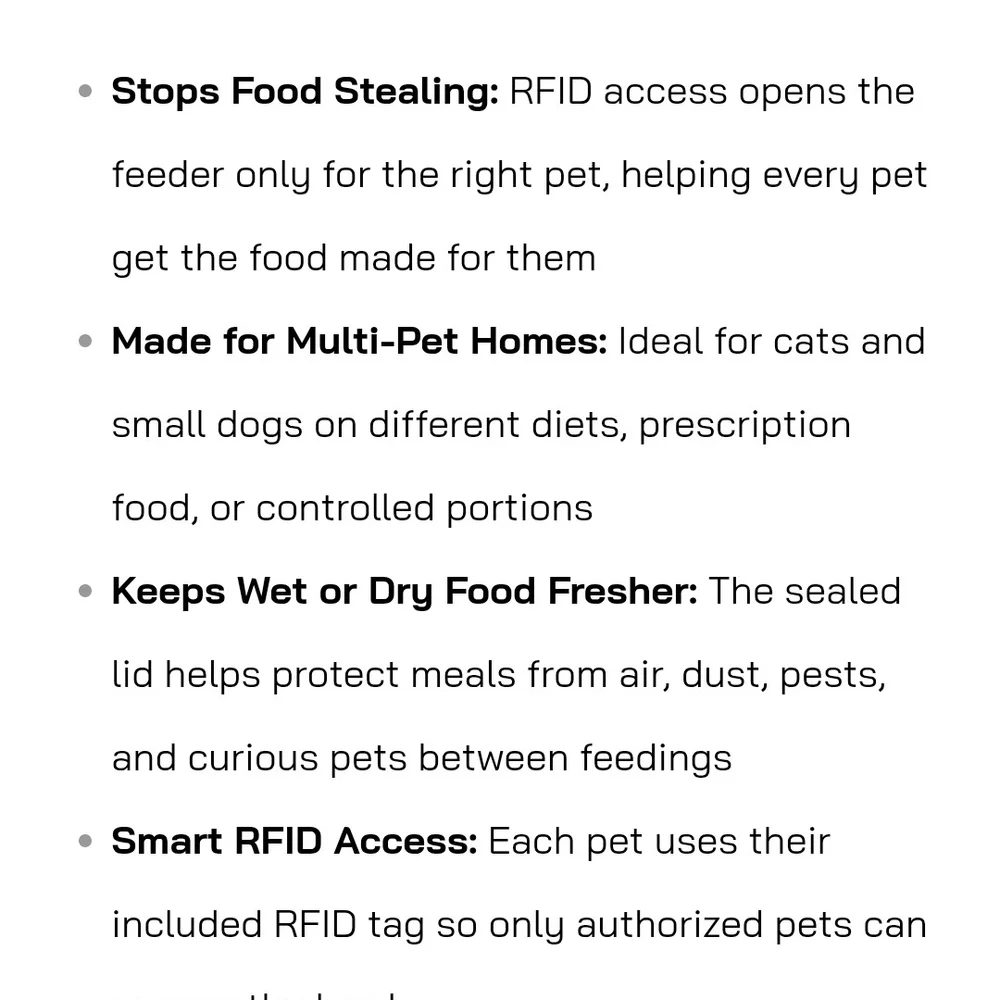 Smart Automatic Pet Feeder in White